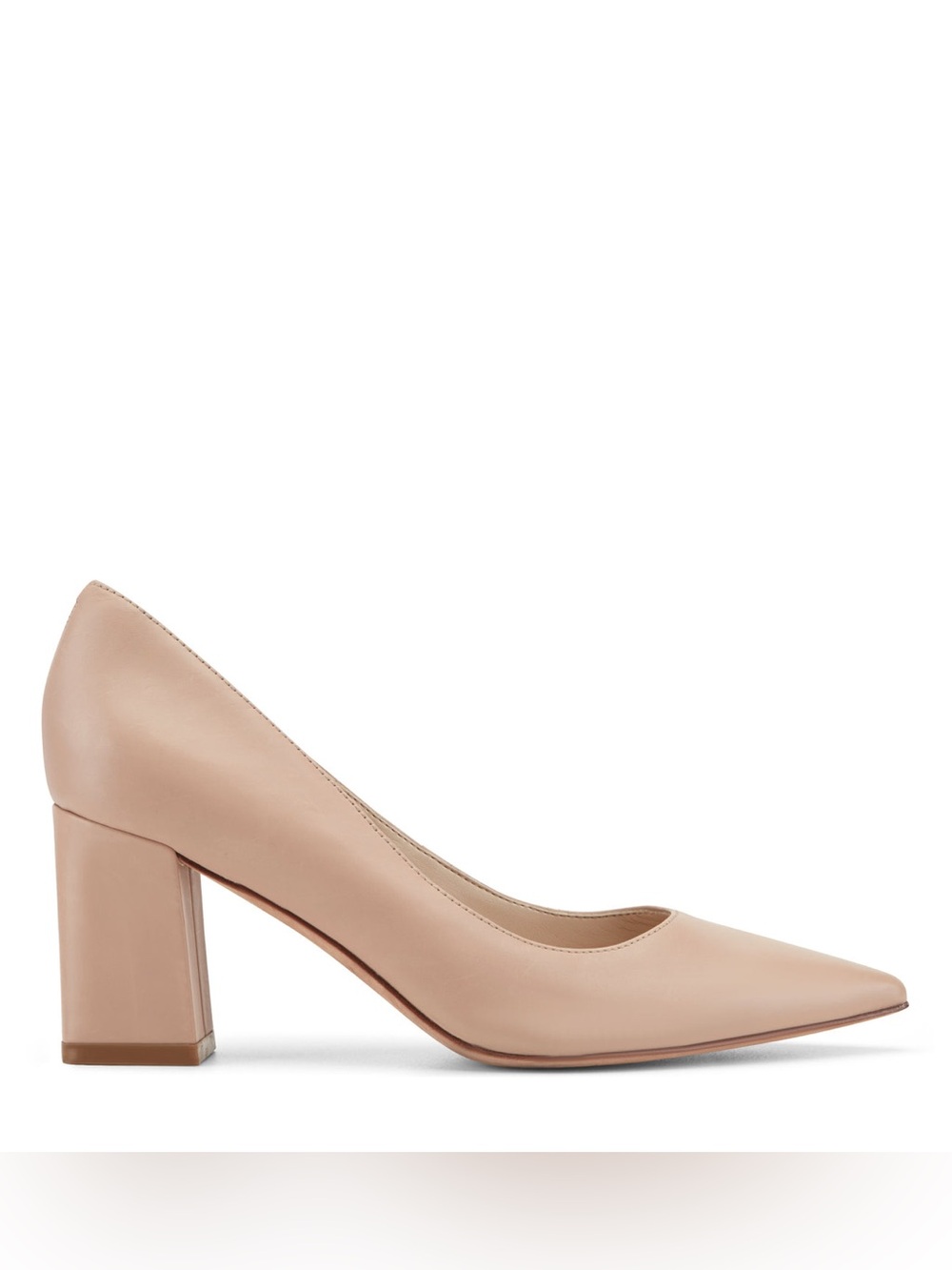 Nude Block Heel Pump